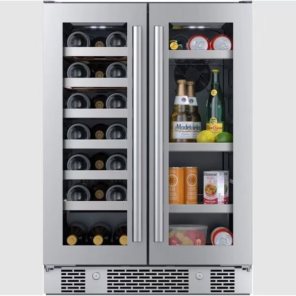 24 Inch Wide 21 Bottle Capacity and 64 Can Capacity Beverage Center, Avallon, Mfr#: AWBC242GGFD