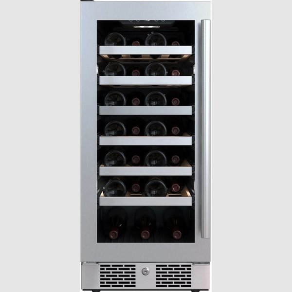 15 Inch Wide 27 Bottle Capacity Single Zone Wine Cooler with Left Swing Door, Avallon, Mfr#: AWC152SZLH