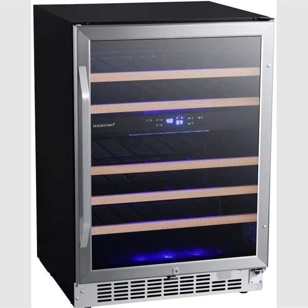 24 Inch Wide 46 Bottle BuiltIn Dual Zone Wine Cooler with Reversible Door and LED Lighting, Edgestar, Mfr#: CWR462DZ