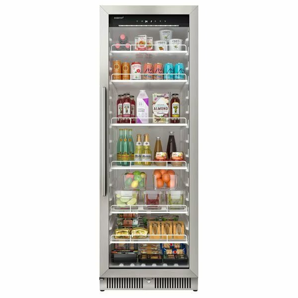 24 Inch Wide 137 Cu Ft Commercial Beverage Merchandiser W Temperature Alarm and Reversible Door, Edgestar, Mfr#: VBM131SS