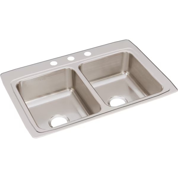 Kitchen Sink, Top Mount, Stainless steel Finish, Elkay, Mfr#: LR33223