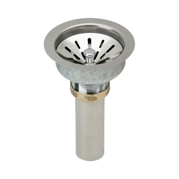 Elkay Deluxe Drain 3-1/2" for Fireclay Sinks, Stainless Steel, Elkay, Mfr#: LK99FC