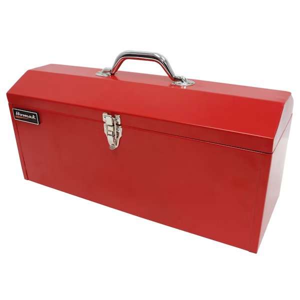 19in Red Metal High Toolbox w/ Black Metal Tray