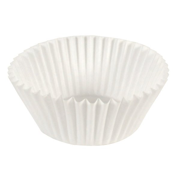Fluted Bake Cup, 4-1/2", White, PK500, Hoffmaster, Mfr#: BL200-4-1/2SP