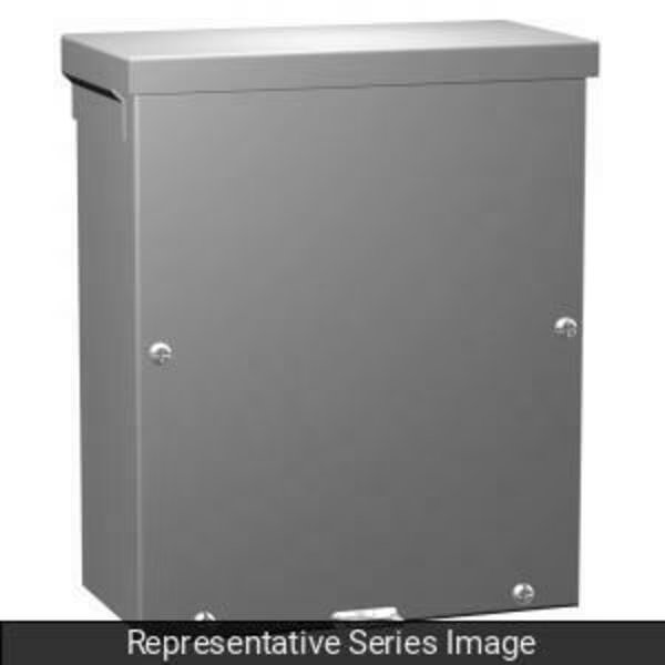 Galvanized Steel Enclosure, 12 in H, 12 in W, 4 in D, NEMA 3R, Lift Off, Hammond, Mfr#: C3R12124SC