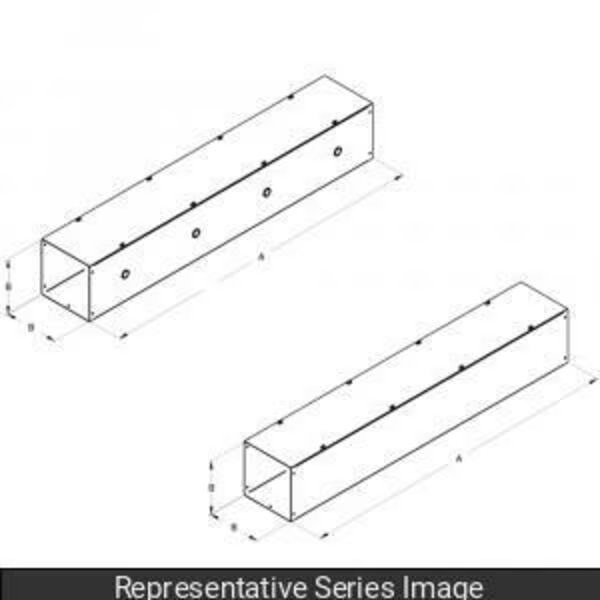 Straight Section with KO, 6 x 6 x 12, Galv, Hammond, Mfr#: CWSC612G