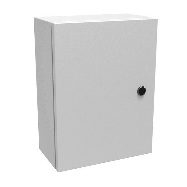 Steel Enclosure, 16 in H, 12 in W, 6 in D, NEMA 4, Hinged, Hammond, Mfr#: EN4SD16126LG