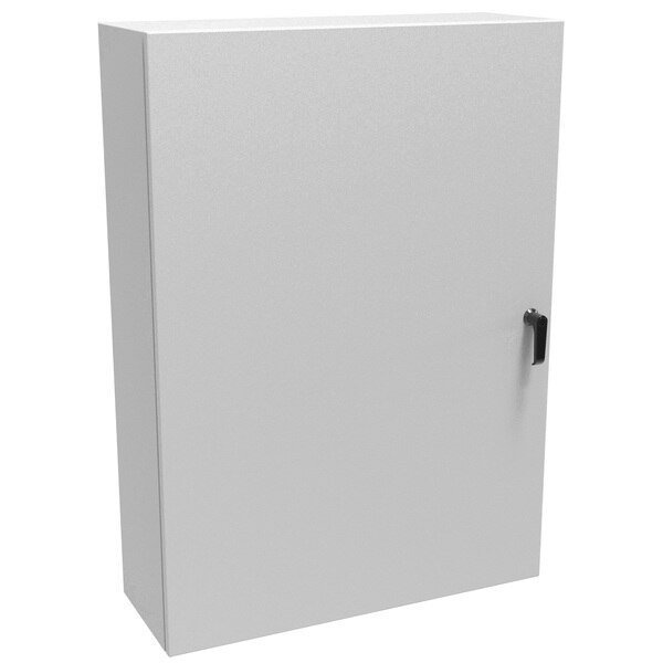 Steel Enclosure, 42 in H, 30 in W, 10 in D, NEMA 4, Hinged, Hammond, Mfr#: EN4SD423010LG