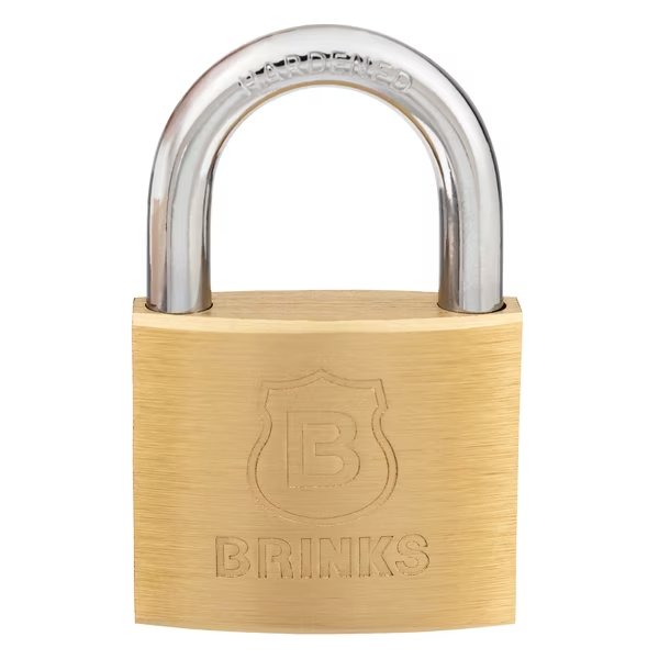 Keyed Alike Padlock, Brass, 40mm, High Security 4 PK, Brinks, Mfr#: 171-40401