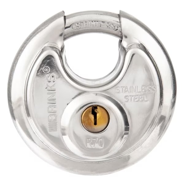 Keyed Alike Padlock, Laminated Steel, 70mm, High Security 2PK, Brinks, Mfr#: 173-70201
