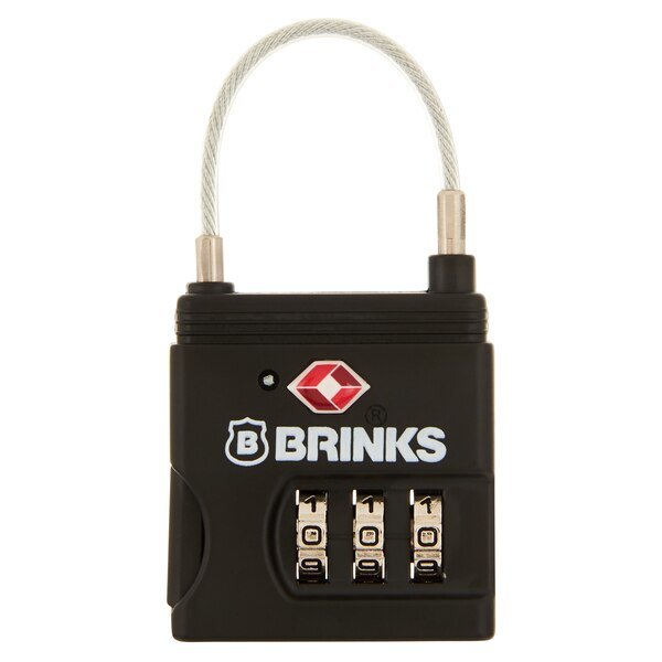 Combination Padlock, Zinc, TSA Approved, 25mm, Resettable, Brinks, Mfr#: 175-25105