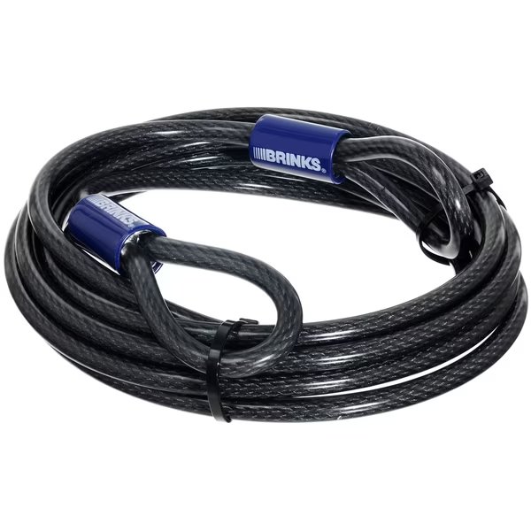 Braided Steel Cable 15' long with Looped Ends, Brinks, Mfr#: 175-38150