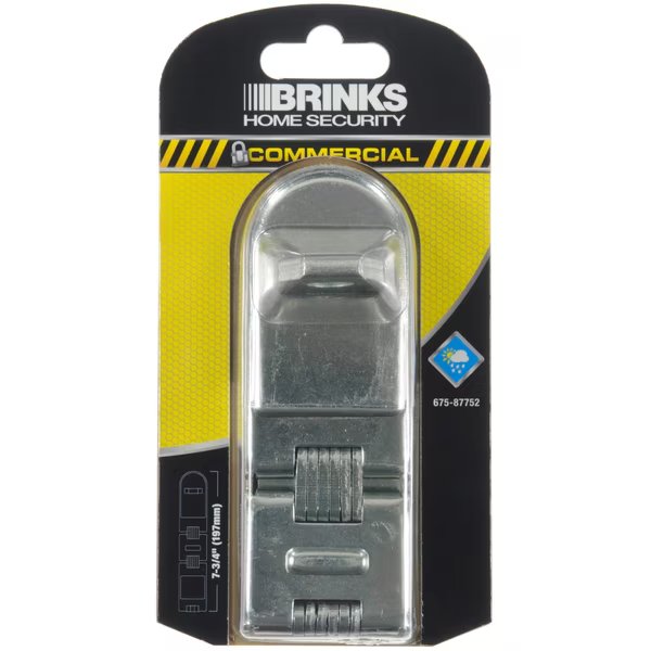 Hasp, Double Hinge Steel, Zinc Finish, Brinks, Mfr#: 675-87752