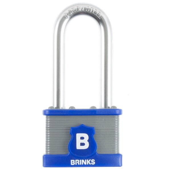Keyed Different Padlock Laminated Steel 50mm High Security Long SHKL, Brinks, Mfr#: 677-52001