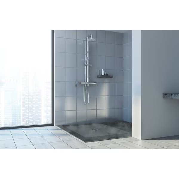 Non-Slip Shower Mat, 24" x 24", Clear, Adhesive, Mold and Mildew Resistant, Handi Treads, Mfr#: HTSM2424CP1
