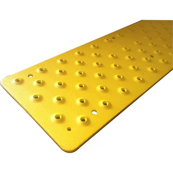 Non-Slip Aluminum Tread, 30in x 3.75in, Yellow, incl. screws, Handi Treads, Mfr#: NST633730YLT