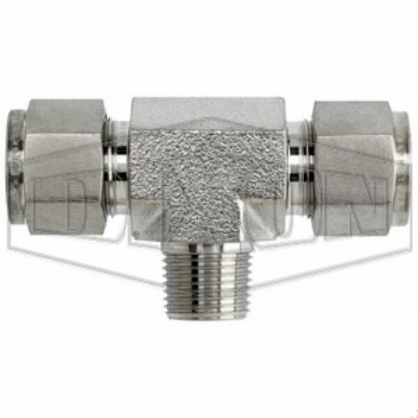The Right Connection Instrumentation Branch Tee, 3/4 x 1/2 in, Tube x MNPT, 316 SS, Domestic, Dixon, Mfr#: 12-DTTM-8