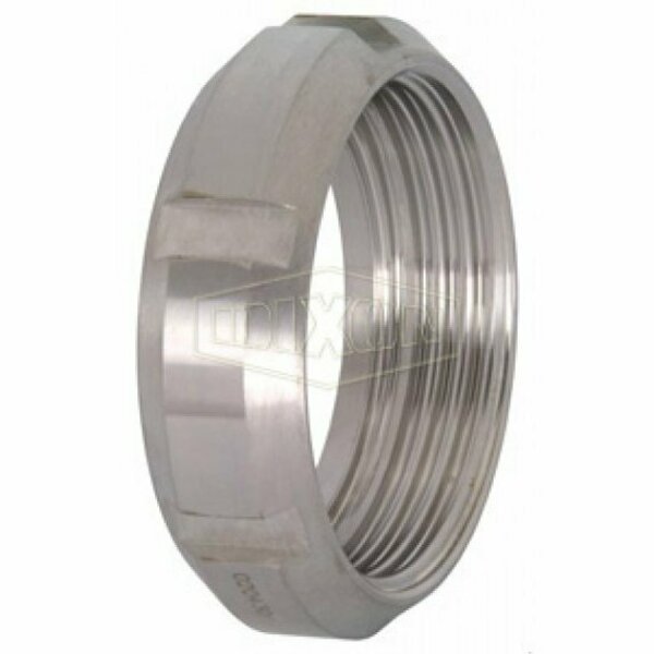 SMS Round Nut, Fitting/Connector Type: Nut, DN76 Nominal Size, 1.18 in Thickness, 304 SS, 4.49 in Di, Dixon, Mfr#: 13R-G300SMS