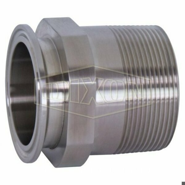 Clamp Adapter, Series: 21MP, Fitting/Connector Type: Adapter, 1-1/2 x 1/2 in Nominal Size, Tube x MN, Dixon, Mfr#: 21MP-G15050