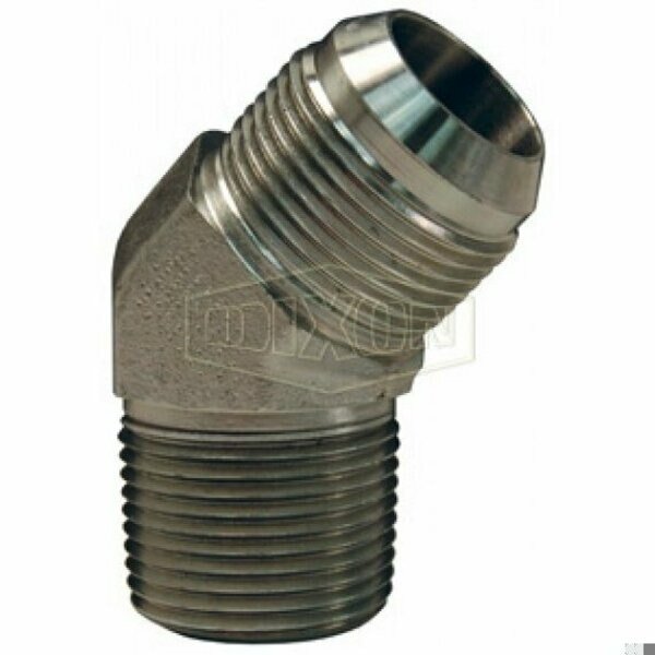 Elbow, 1-11-1/2 x 1-5/16-12 Nominal, 37Deg Male Flare x MNPT, Steel, Domestic, Dixon, Mfr#: 2503-16-16