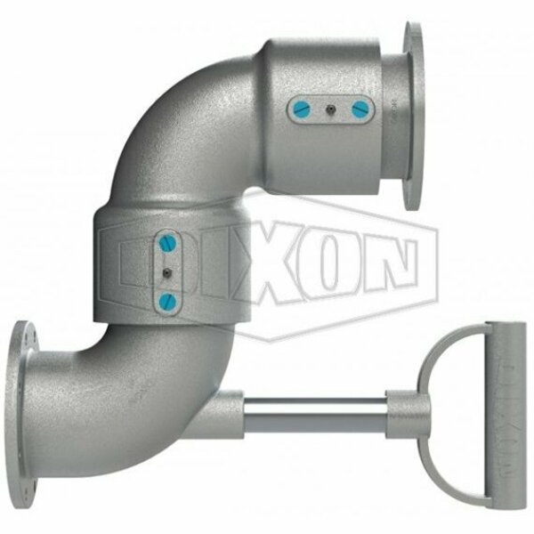Swivel Style 50 Loading Arm with Handle, 4 in, TTMA x TTMA Flange, Aluminum Body, Dixon, Mfr#: 45HTFXTFAL11000