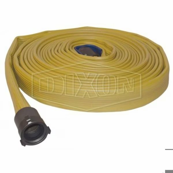 500 Single Jacket Color Impregnated Fire Hose, 1-1/2 in, NPSH, 50 ft L, 225 psi Working, Polyester, , Dixon, Mfr#: A515Y50RAS