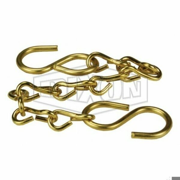 Jack Chain with S-Hook, Brass, Domestic, Dixon, Mfr#: CH-B-6