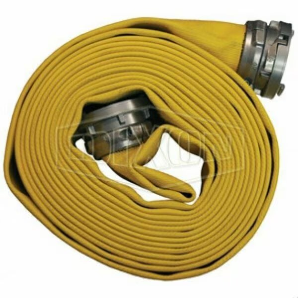 Heavy Duty Fire Hose, 5 in, 100 ft L, 180 psi Working, Aluminum, Domestic, Dixon, Mfr#: H450Y100SZ