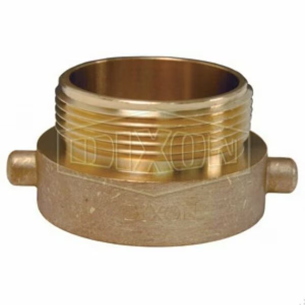 The Right Connection Reducer Pin Lug Hydrant Adapter, 1-1/2 x 1 in, FNPSH x MNPSH, Cast Brass, Domes, Dixon, Mfr#: HA15S10S