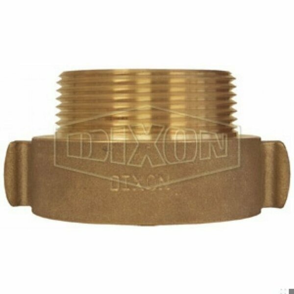 Rocker Lug Hydrant Adapter, 1-1/2 in Nominal, FNPT x Male NH NST End Style, Brass, Domestic, Dixon, Mfr#: RHA15T15F