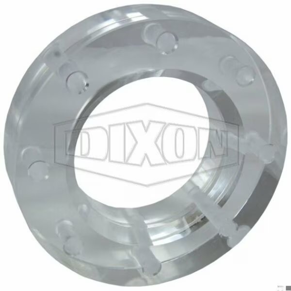 1 Side Beveled Optically Enhanced Sight Glass, 1-3/4 in Sight, 4 in TTMA, Dixon, Mfr#: TT4ASGOE