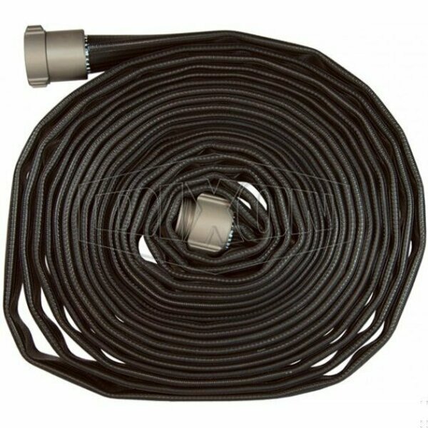 Washdown Hose, 1-1/2 in, NPSH, 100 ft L, 200 psi, Nitrile, Dixon, Mfr#: WDH15BK100RAS