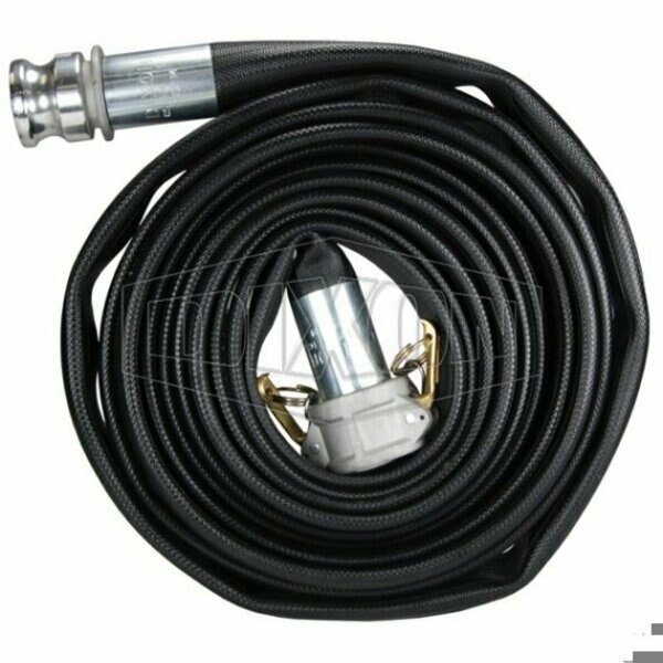 Washdown Hose, 4 in, 25 ft L, 150 psi, Nitrile, Domestic, Dixon, Mfr#: WDH40BK25GAX