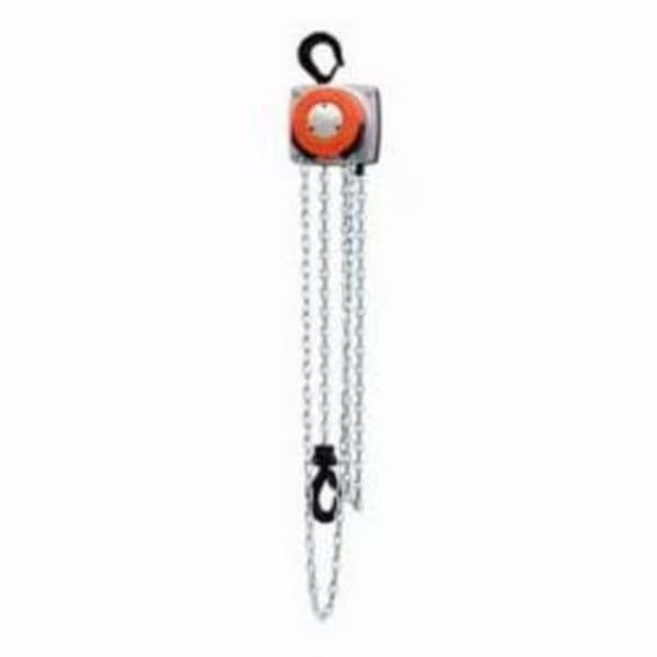 Hurricane 360 Hand Chain Hoist, 1 Ton Load, 15 Ft H Lifting, 14 In Min Between Hooks, 118 In Hook, Cm, Mfr#: 5627A