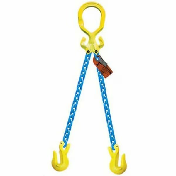 Double Leg 1/2 in Adjstbl Chain Slng MG2-GG, 15ft L, 26000lb WLL, Grabiq, Mfr#: G-1/2-MG2-GG-15