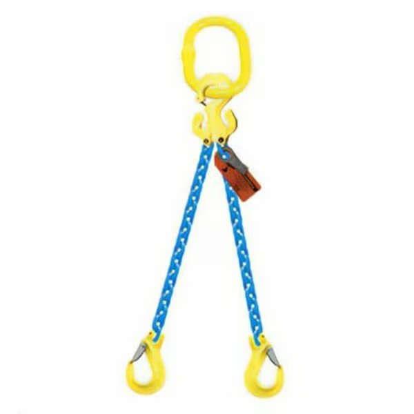 Double Leg 3/8 in Adjstbl Chain Slng TG2-EGKN, 8ft L, 15200lb WLL, Grabiq, Mfr#: G-3/8-TG2-EGKN-08