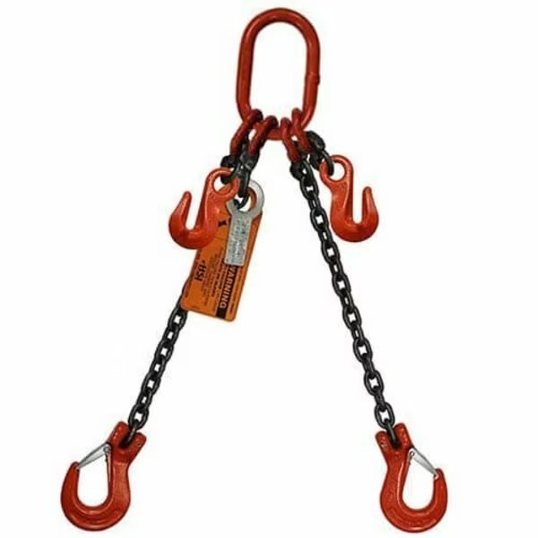 Two Leg Chain Slng, Adjstbl Type A, 9/32 in dia, 20ft L, Oblong Link to Slng Hook, 7,400lb Lmt, Hsi, Mfr#: 10ADOS9/32A-20