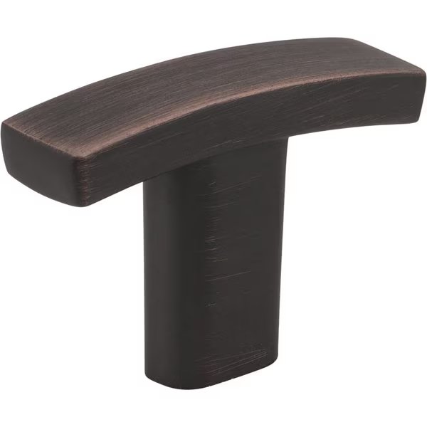 1-1/2" Overall Length Brushed Oil Rubbed Bronze Square Thatcher Cabinet "T" Knob