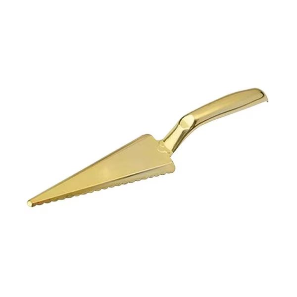 Shiny Gold Disposable Plastic Cake Cutter/Lifter (48 Cake Cutters), 48PK, Smarty Had A Party, Mfr#: 435-G-CASE