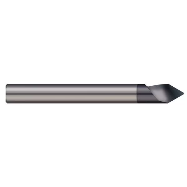 Engraving Cutter-Tipped Off-Helical Flute .1250" (1/8) Shank DIAx.0100" Flatx30° included Carbide, Harvey Tool, Mfr#: 779008-C3