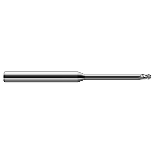 Miniature End Mill - Ball - Long Reach, Stub Flute, 0.0470" (3/64), Harvey Tool, Mfr#: 35647