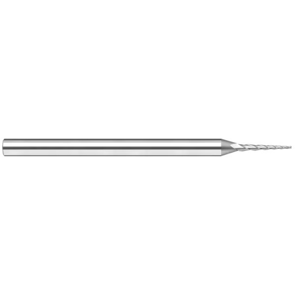 Miniature End Mill - Tapered - Square, 0.0750", Included Angle: 10 Degrees, Harvey Tool, Mfr#: 27175