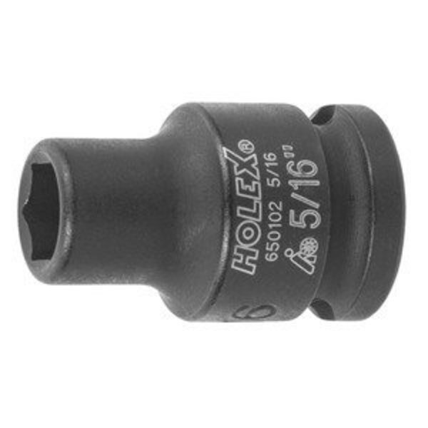 Impact Socket, 3/8 inch Drive, 6 pt, 5/16 inch, Holex, Mfr#: 650102 5/16