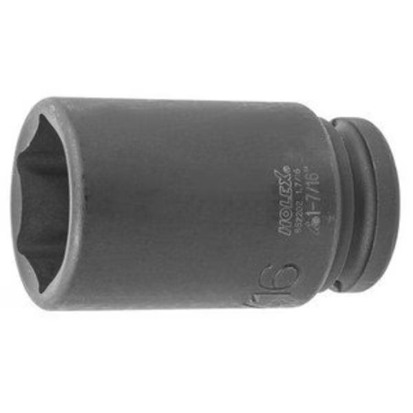 Impact Socket, 3/4 inch Drive, 6 pt, Deep, 1.7/16 inch, Holex, Mfr#: 652202 1.7/16