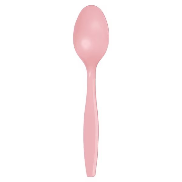 Classic Pink Plastic Spoons, 6.75", 288PK, Touch Of Color, Mfr#: 010557