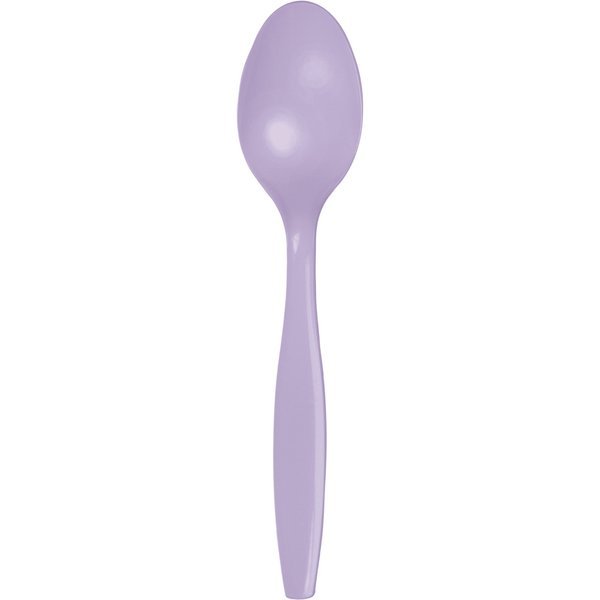 Luscious Lavender Purple Plastic Spoons, 6.75", 288PK, Touch Of Color, Mfr#: 010558