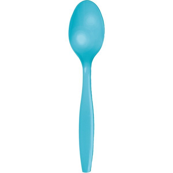 Bermuda Blue Plastic Spoons, 6.75", 288PK, Touch Of Color, Mfr#: 010619