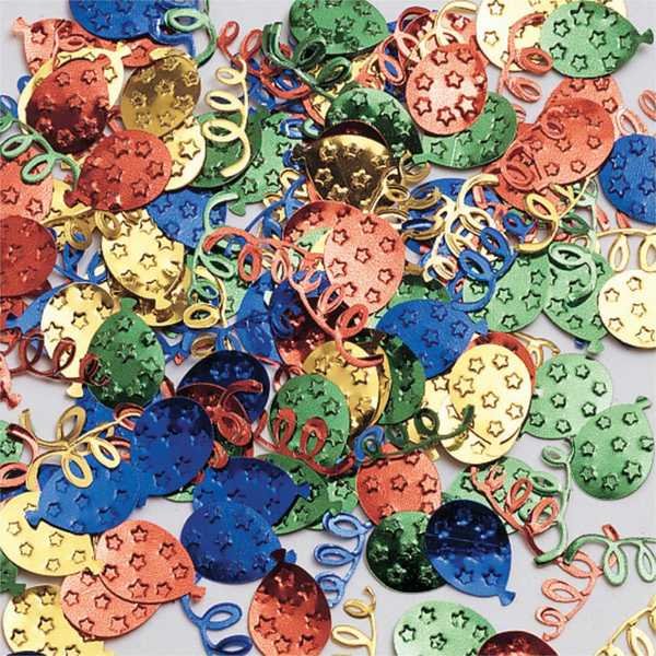 Balloon and Streamer Confetti, 0.5oz, 12PK, Creative Converting, Mfr#: 020235