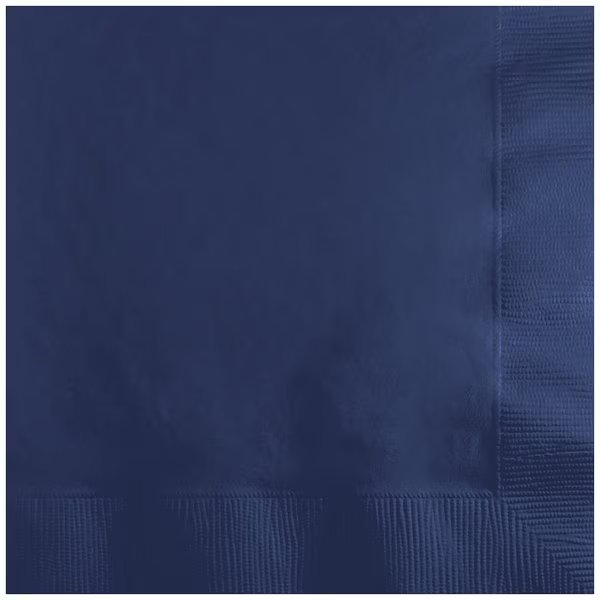 Navy Blue Beverage Napkins, 5"x5", 1200PK, Touch Of Color, Mfr#: 251137