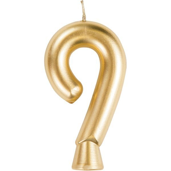 Gold Number 9 Candle, 1.5"x2.75", 12PK, Creative Converting, Mfr#: 339962